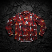 Floral All-Over Print Men's Long Sleeve Polo | S–5XL