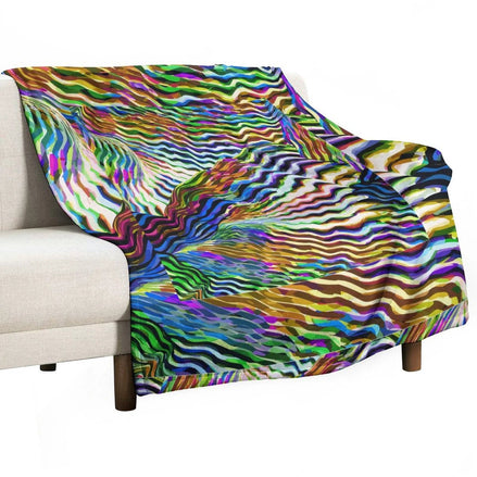 "Lightning Complex" Abstract Art Flannel Blanket - 70"x80" by SALE_DESIGN-Personal Design