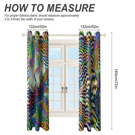 "Lightning Complex" Grommet Curtain-52"x72"/ 132x183cm by SALE_DESIGN-Personal Design