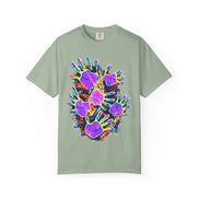 Dyles Mavis Handprint Psychedelic Neon T-Shirt for Bold Streetwear Collectors — Premium Heavyweight Cotton Original Art, Oversized Statement Tee, Unisex