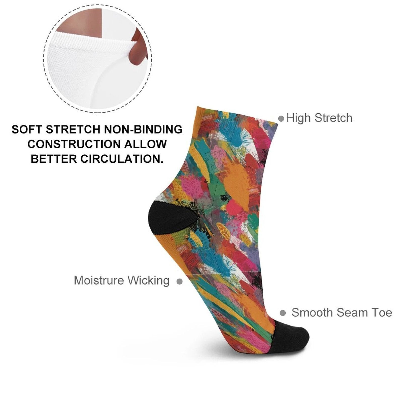 Personalized Contrast Color Striped Stockings by SALE_DESIGN-Personal Design