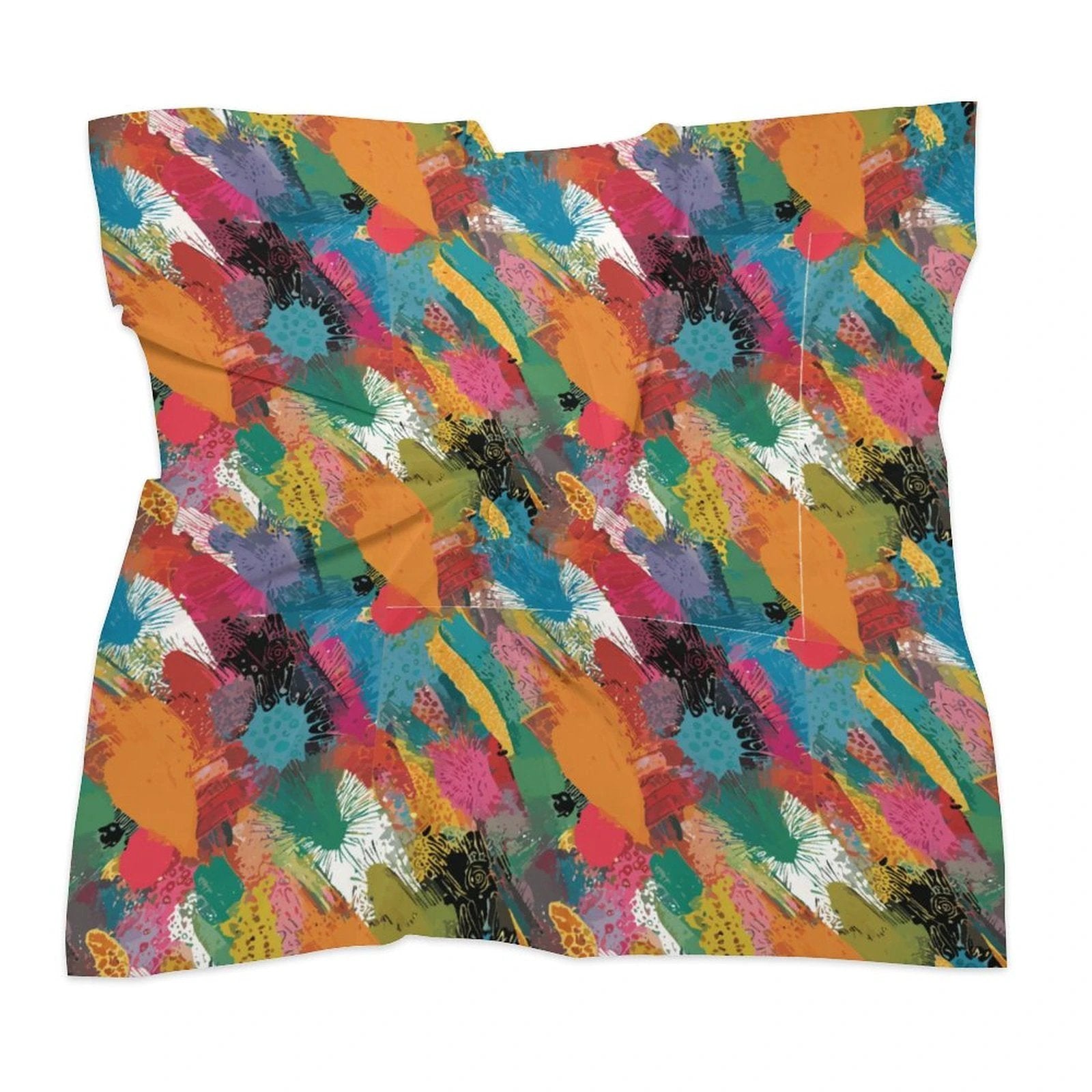 Square Printed Scarves with Skin-friendly Imitated Silk by SALE_DESIGN-Personal Design