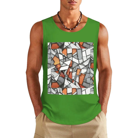 DTF 160gsm Men's Cotton Tank Top(Front Printing) by SALE_DESIGN-Personal Design