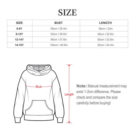 230gsm Children's Hooded Sweatshirt without Drawstrings(All-Over Printing) by SALE_DESIGN-Personal Design