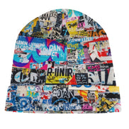 Street Swag All-Over Print Knit Beanie | Bold Abstract Art Streetwear Hat by Aesthetic Rebellion