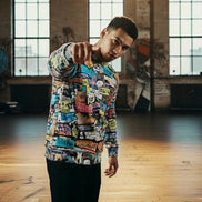 Abstract All Over Print Sweatshirt – Heavyweight Cotton Crewneck by Aesthetic Rebellion