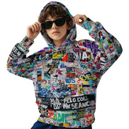 230gsm Children's Hooded Sweatshirt without Drawstrings(All-Over Printing) by SALE_DESIGN-Personal Design
