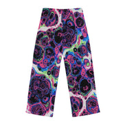 Trippy Marble Swirl Pajama Pants — Maximalist Lounge Pants | Neon Purple, Pink & Acid Green Abstract Print Sleepwear