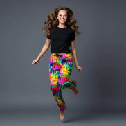 Geometric Pajama Pants | Retro Abstract Print Lounge Sleepwear by Aesthetic Rebellion
