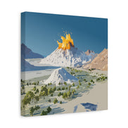 Tropical Volcano Eruption Canvas Print for Nature-Obsessed Interiors — Island Adventure Wall Art, FSC-Certified Matte Stretched Canvas, Home Decor Gift for Wanderlust Collectors