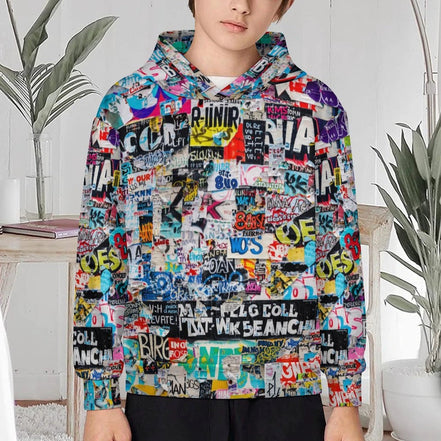 230gsm Children's Hooded Sweatshirt without Drawstrings(All-Over Printing) by SALE_DESIGN-Personal Design