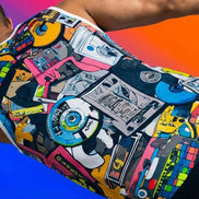 Neon 90s Vaporwave Cassette Maximalist Art Jersey - Aesthetic Rebellion