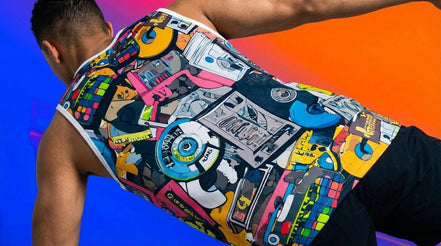 Neon 90s Vaporwave Cassette Maximalist Art Jersey - Aesthetic Rebellion