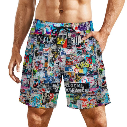 Men's Beach Shorts with 4 Pockets by SALE_DESIGN-Personal Design