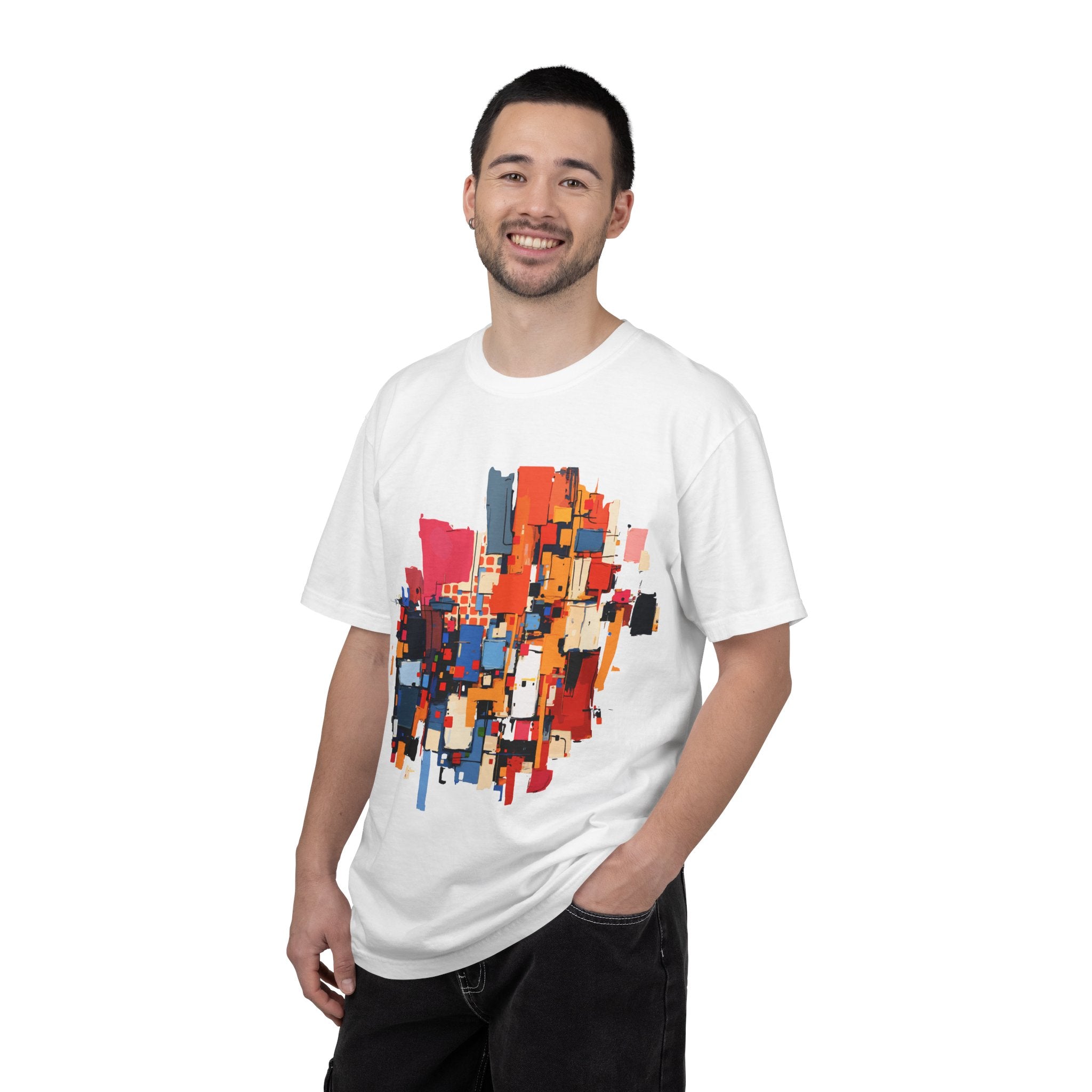 Abstract Geometric Art T-Shirt | Garment-Dyed Unisex Tee