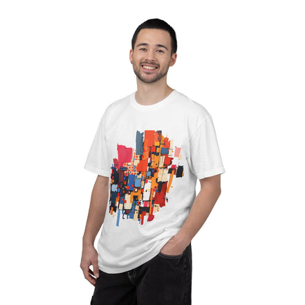 Abstract Geometric Art T-Shirt | Garment-Dyed Unisex Tee