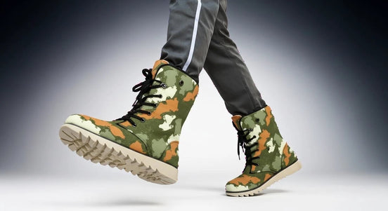 All-Over Print Men's Plush Boots by Aesthetic Rebellion