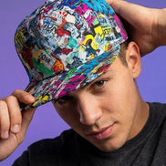 Graffiti Newspaper Collage Snapback Hat - Vintage News Art Adjustable Cap - Aesthetic Rebellion