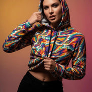 StreetsmArt Collage Athletic Hoodie - Heavyweight Maximalist Gym Wear - Designer Graffiti Activewear by Aesthetic Rebellion