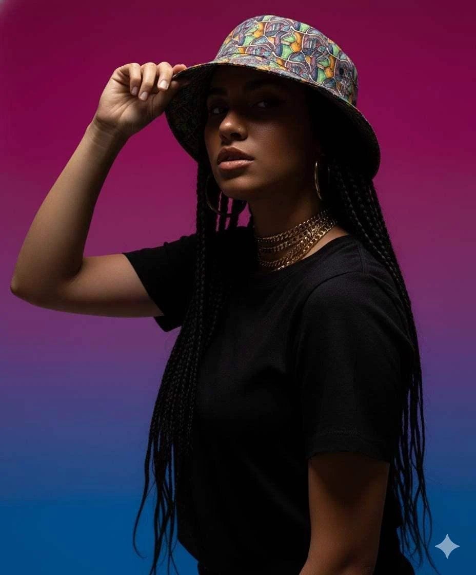 Swamp Tour Bucket Hat - Abstract Organic Sun Hat by Aesthetic Rebellion