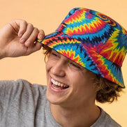 Maximalist Psychedelic Bucket Hat | Reversible Abstract Streetwear Sun Hat by Aesthetic Rebellion