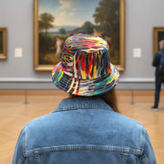 Kaleidoscope Geometric Bucket Hat - Trippy Rainbow Rave Hat for EDM Festivals & Dance Floor Style by Aesthetic Rebellion