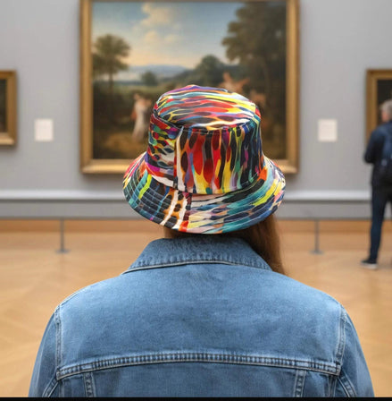 Kaleidoscope Geometric Bucket Hat - Trippy Rainbow Rave Hat for EDM Festivals & Dance Floor Style by Aesthetic Rebellion