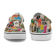 Maximalist Slip-On Shoes for Art-First Dressers — Multipass AOP Canvas Sneakers, Wearable Art Footwear, Unisex Statement Shoes, Streetwear Slip-Ons