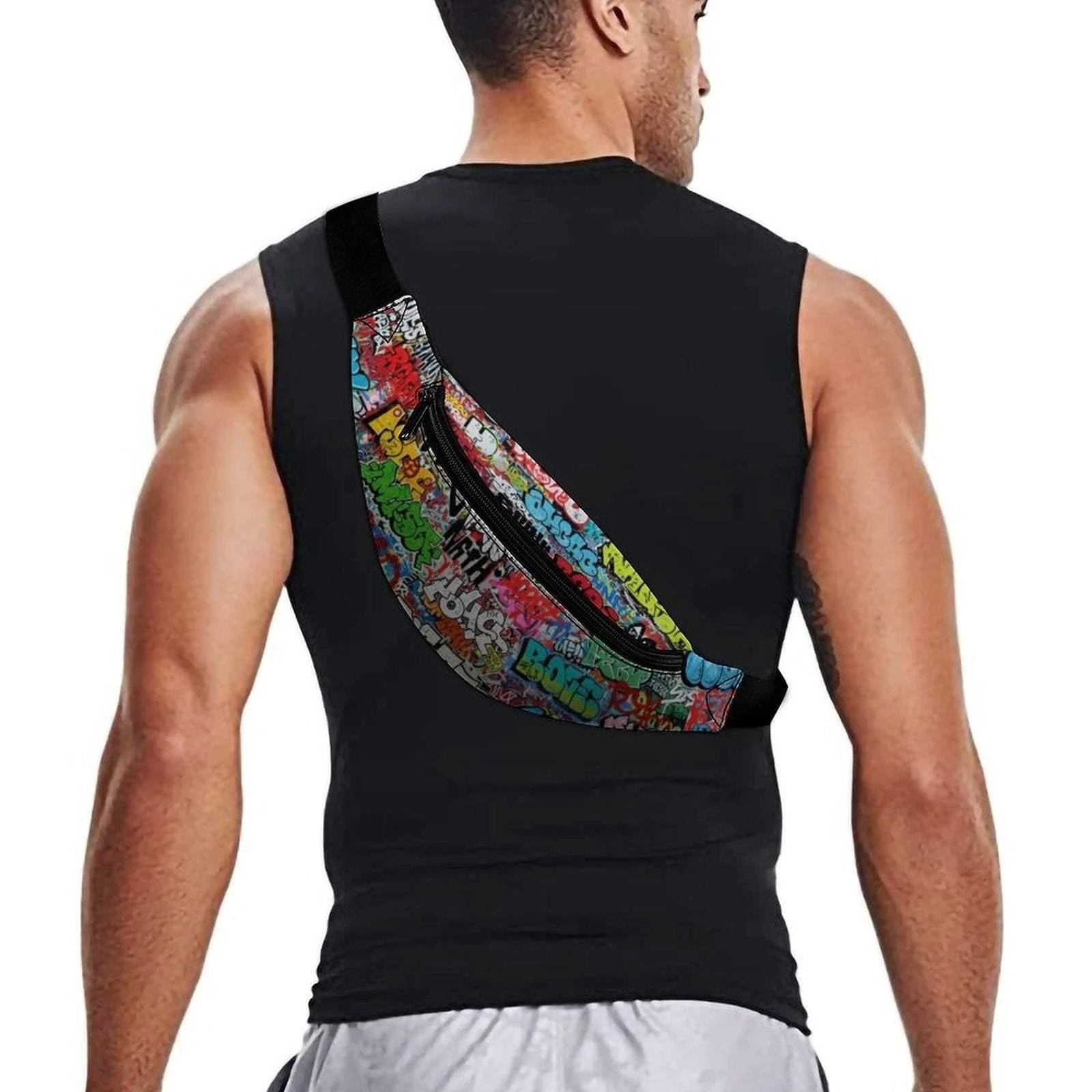 Designer Maximalist Fanny Pack - Waterproof Crossbody Sling Bag for Rave, Travel & Urban Commuting by Aesthetic Rebellion