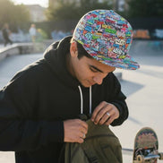 Graffiti Art Snapback Hat | Urban Streetwear All Over Print Cap by Aesthetic Rebellion