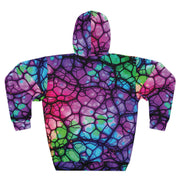 Plurrple AOP Pullover Hoodie – Bioluminescent Neural Web Streetwear