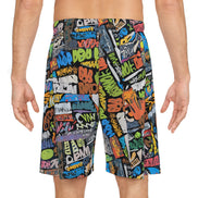 Graffiti Basketball Shorts for Hoop Culture Heads — Concrete Chaos AOP Streetwear, Festival Gym Wear, Loud Athletic Bottoms, Skater Shorts, Bold Print Activewear