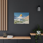 Tropical Volcano Eruption Canvas Print for Nature-Obsessed Interiors — Island Adventure Wall Art, FSC-Certified Matte Stretched Canvas, Home Decor Gift for Wanderlust Collectors