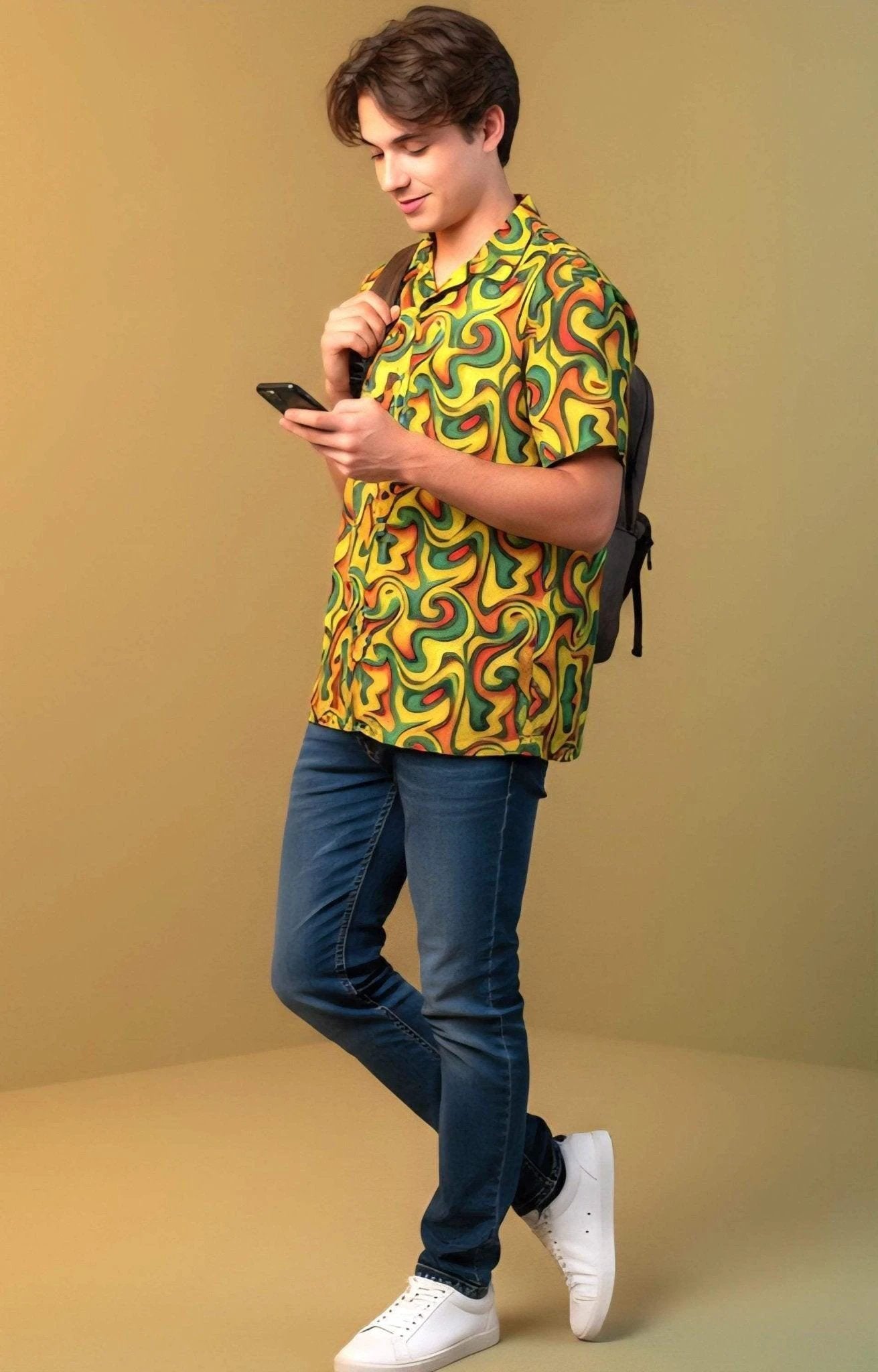Retro Boundless Swirl Hawaiian Shirt - 70s Psychedelic Aesthetic Summer Top for Modern Creatives by Aesthetic Rebellion