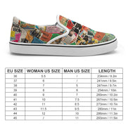 Maximalist Slip-On Shoes for Art-First Dressers — Multipass AOP Canvas Sneakers, Wearable Art Footwear, Unisex Statement Shoes, Streetwear Slip-Ons