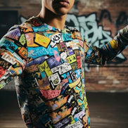 Abstract All Over Print Sweatshirt – Heavyweight Cotton Crewneck by Aesthetic Rebellion