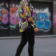 Dark Knight Maximalist Cotton Poplin Shirt - Edgy Goth-Inspired Button Down for Alt-Professionals & Musicians by Aesthetic Rebellion