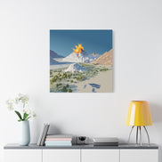 Tropical Volcano Eruption Canvas Print for Nature-Obsessed Interiors — Island Adventure Wall Art, FSC-Certified Matte Stretched Canvas, Home Decor Gift for Wanderlust Collectors