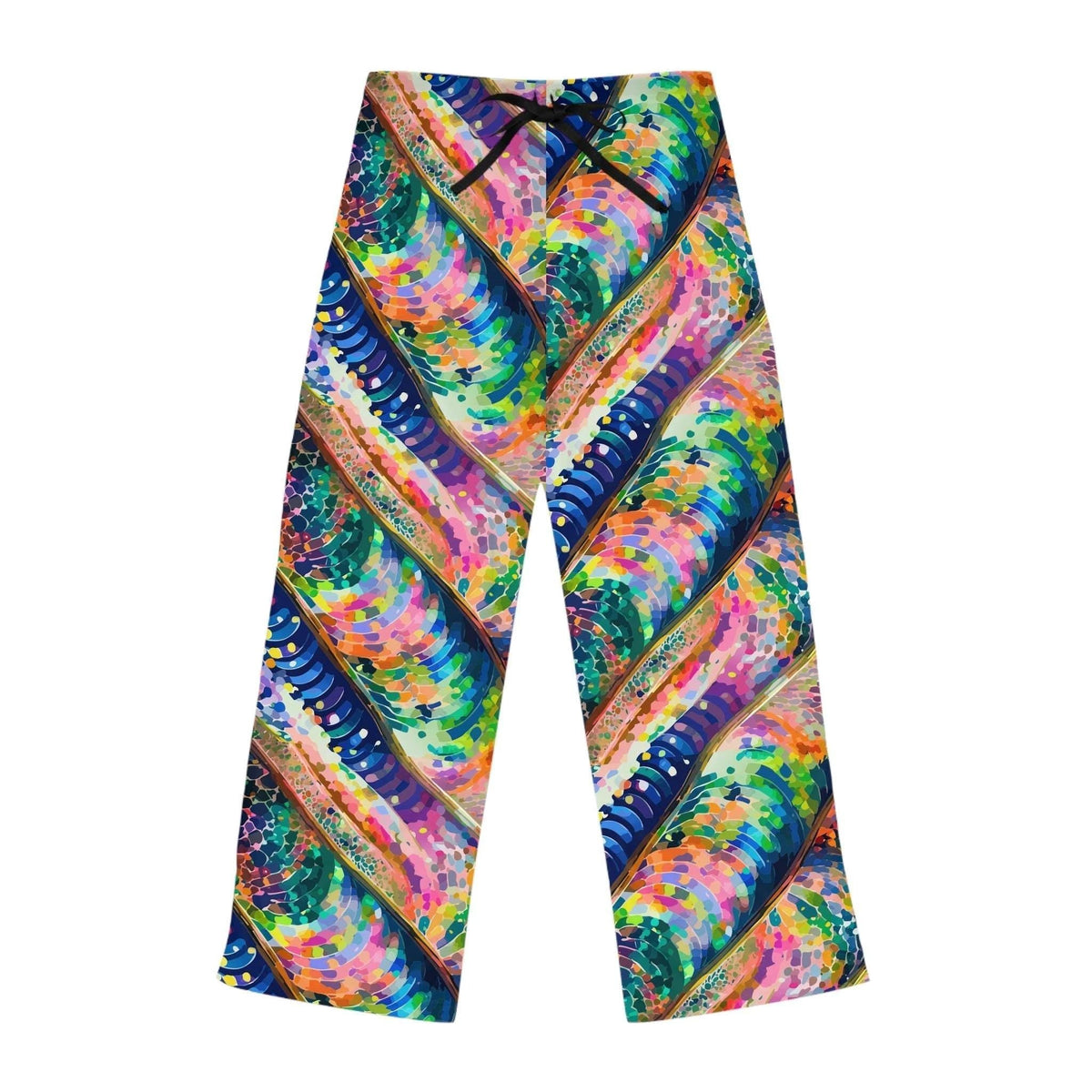 Kaleidoscope Rainbow Lounge Pants - Luxury Maximalist Pajamas for Festival Mornings & Vibrant Lounging by Aesthetic Rebellion
