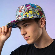 Graffiti Newspaper Collage Snapback Hat - Vintage News Art Adjustable Cap - Aesthetic Rebellion