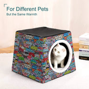 Retro-Futurist Space Capsule Pet Bed - Waterproof Mid-Century Modern Cat House & Designer Puppy Lounge by Aesthetic Rebellion