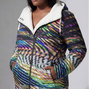 Winter Wonder Neon Snow Hoodie - Psychedelic High-Visibility Streetwear for Extreme Cold by Aesthetic Rebellion