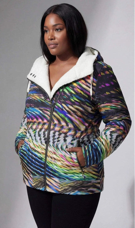 Winter Wonder Neon Snow Hoodie - Psychedelic High-Visibility Streetwear for Extreme Cold by Aesthetic Rebellion