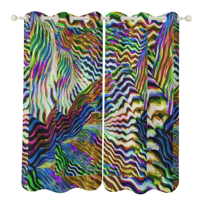 "Lightning Complex" Grommet Curtain-52"x72"/ 132x183cm by SALE_DESIGN-Personal Design