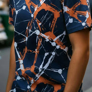 Electric Abstract All-Over Print Unisex Tee - High-Saturated Artist Edition Streetwear Shirt by Aesthetic Rebellion