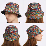 Graffiti Print Bucket Hat – Urban Festival Fashion by Aesthetic Rebellion