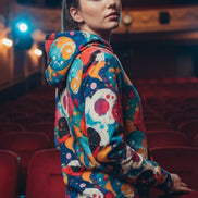 Seven Tails Moon Nature's Collage AOP Hoodie – Vibrant Patchwork Streetwear