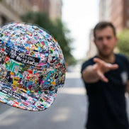 Graffiti Print Snapback Cap – All-Over Street Art Hat – Maximalist Urban Baseball Cap by SALE_DESIGN-Personal Design