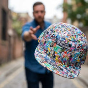 Graffiti Print Snapback Cap – All-Over Street Art Hat – Maximalist Urban Baseball Cap by SALE_DESIGN-Personal Design