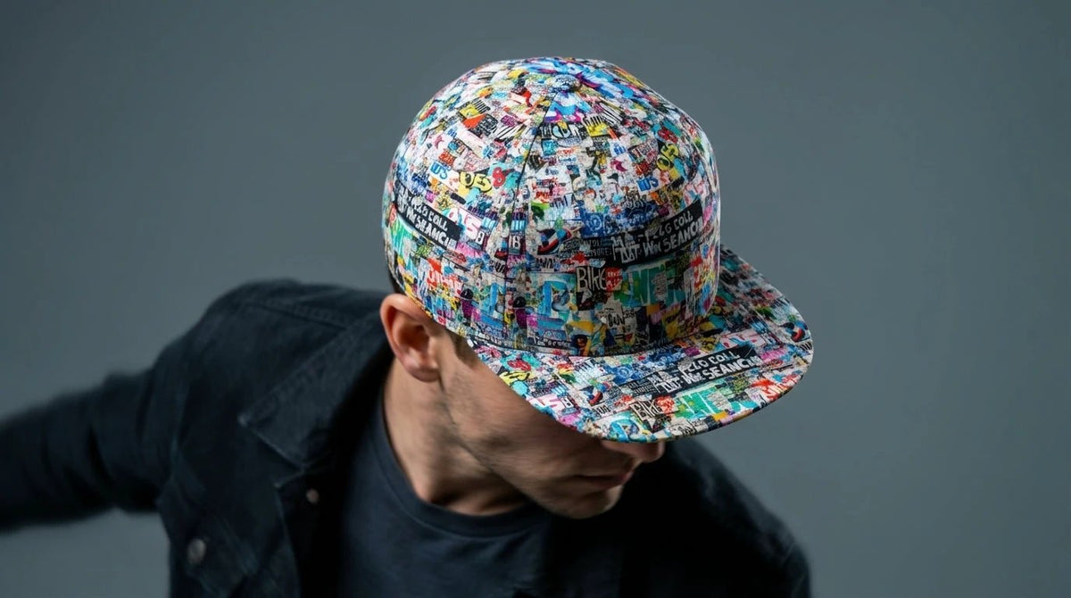 Graffiti Print Snapback Cap – All-Over Street Art Hat – Maximalist Urban Baseball Cap by SALE_DESIGN-Personal Design